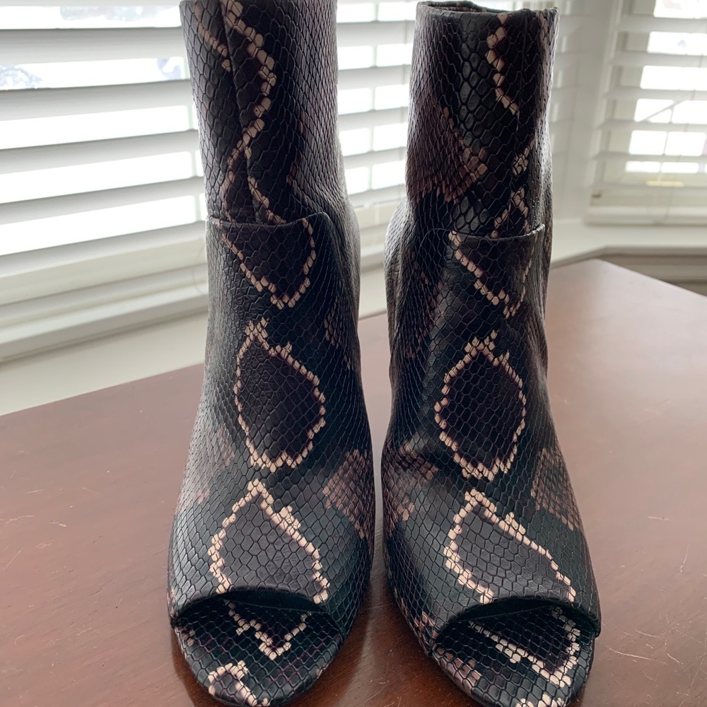 Vince Camuto peel toe booties